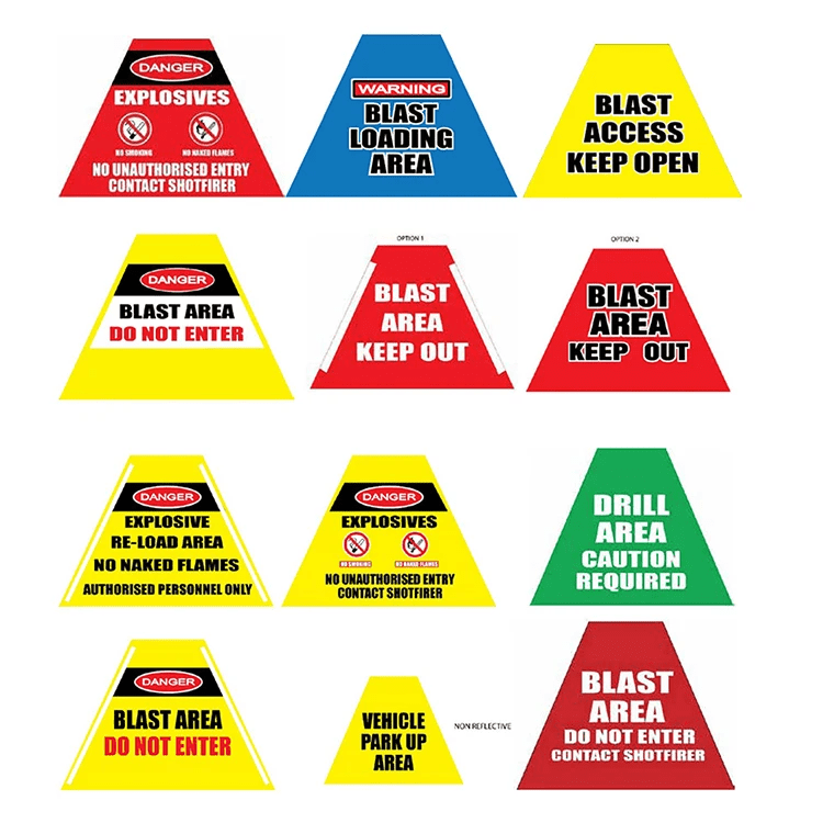 Reflective Mines Stickers for 3-Sided Pyramid Cone - 